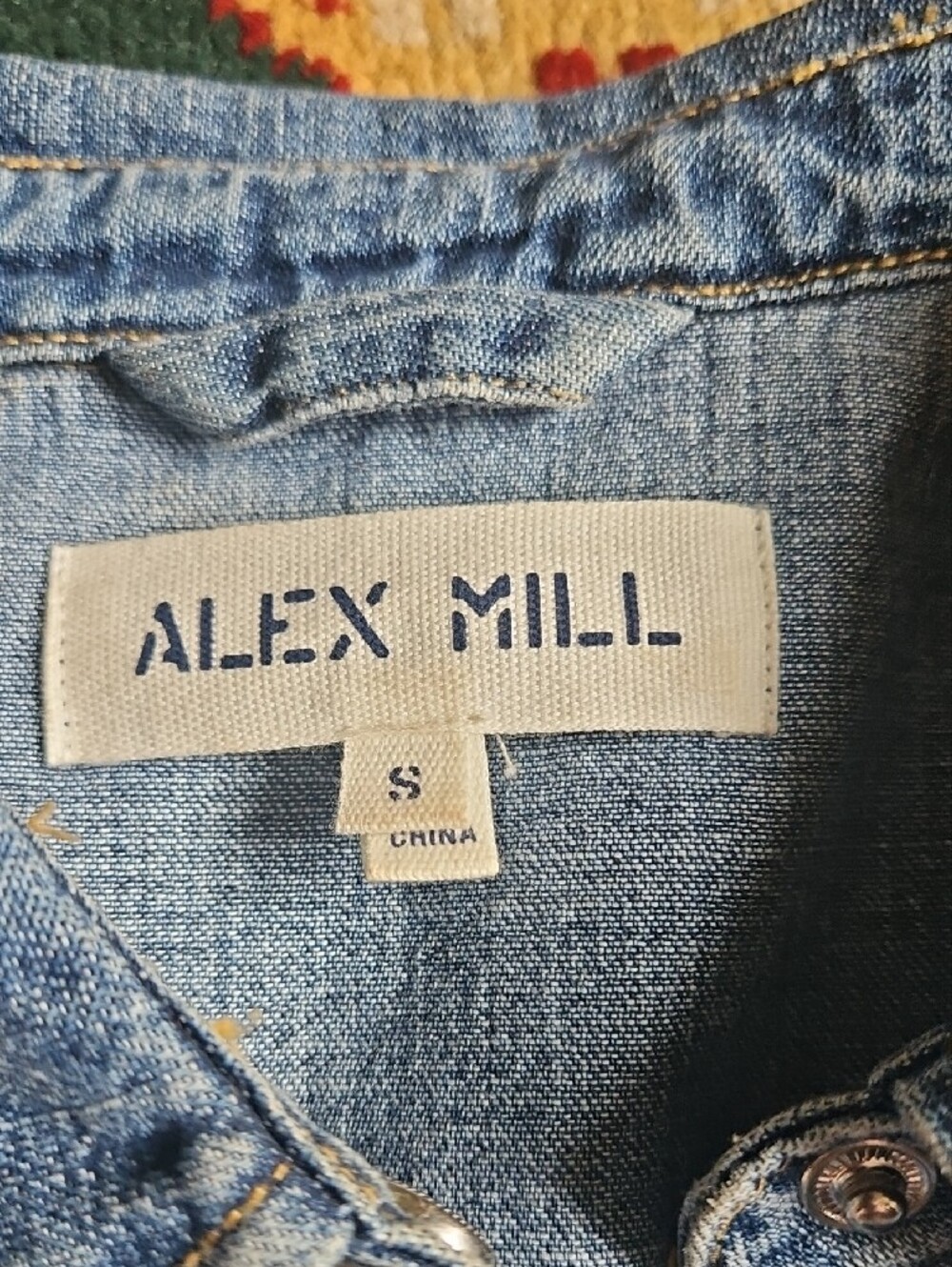 Alex Mill Santa Fe Light Blue Denim Western Snap Shirt - Picture 2 of 7